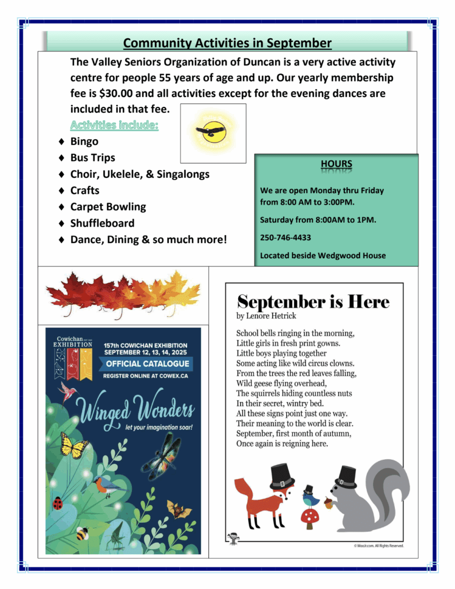 Sherwood House September 2025 Newsletter